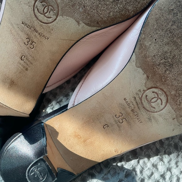 Chanel Cap-Toe Kitten Mules - Picture 8 of 9
